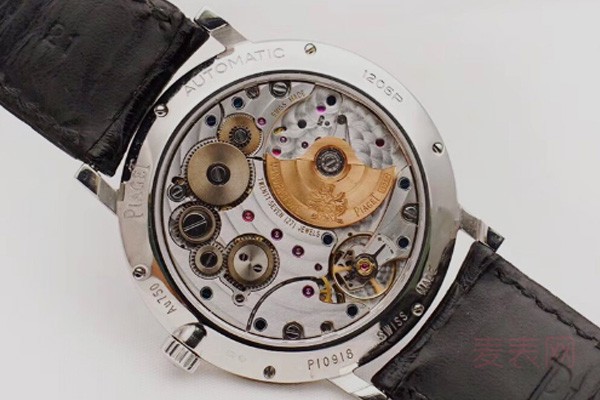 二手伯爵超薄系列自动机械男士腕表背透机芯细节展示图